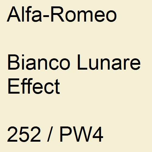 Alfa-Romeo, Bianco Lunare Effect, 252 / PW4.